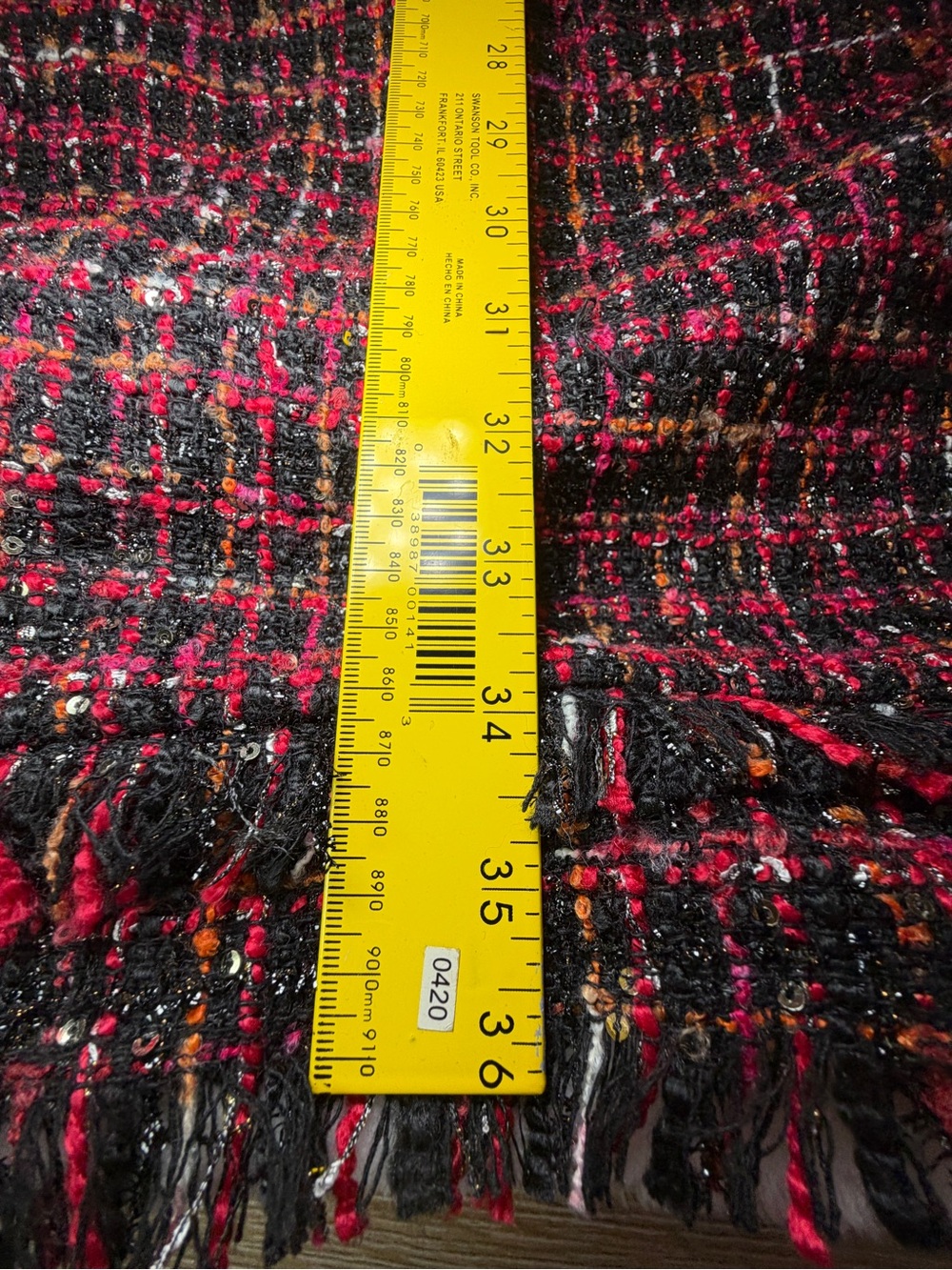 Eliza J Pink, Black and Red Tweed Shift Dress - Picture 5 of 5
